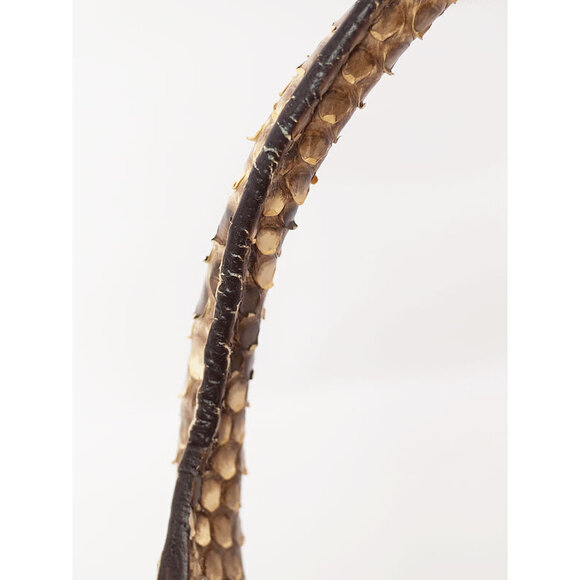 GUCCI Ruffle Python Handbag
